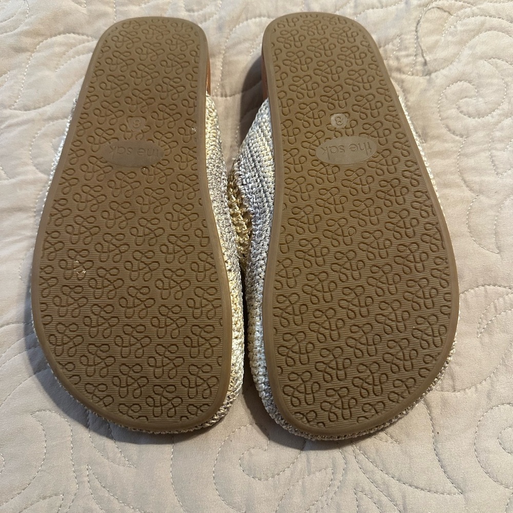 New without tags. Bolinas Clog - Cream Woven Slip-On by Sak - Picture 5 of 7